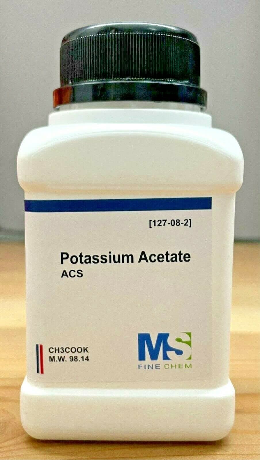 Potassium Acetate, ACS, 99%, 100 Grams