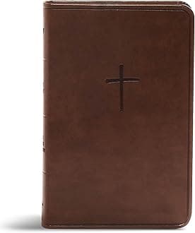 KJV Compact Bible, Value Edition, Brown LeatherTouch, KJV Holy Bible, Red Letter, Pure Cambridge Text, Presentation Page, Full-Color Maps, Easy-to-Read Bible MCM Type