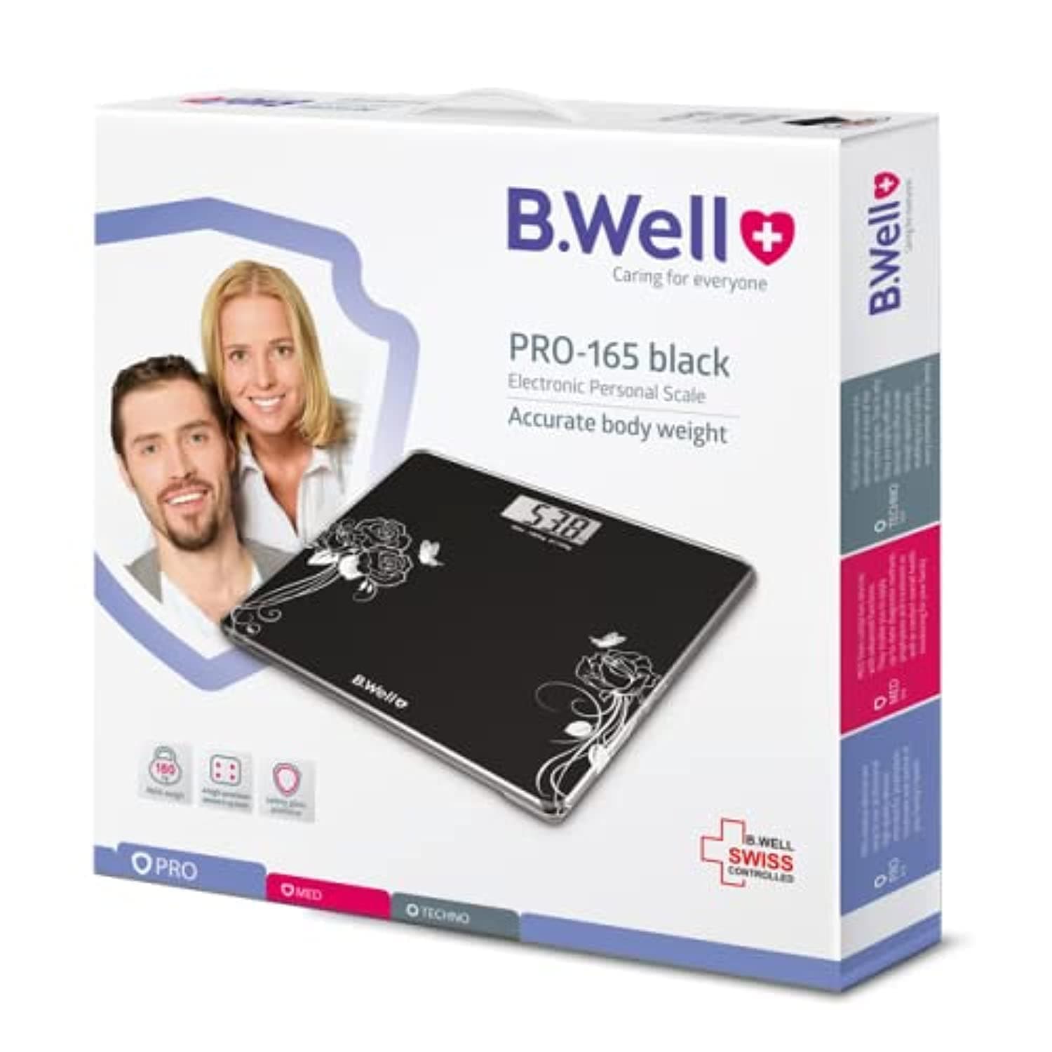 – BWell PRO-165 Electronic Personal Weighing Scale (Black)