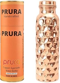Diamond Cut Copper Water Bottle