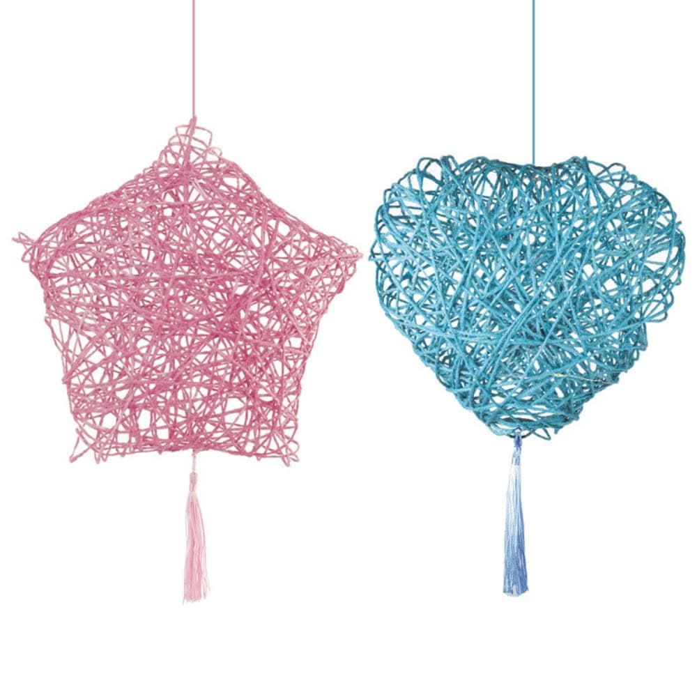 AMERTEER 3D String Art Kit for Kids - DIY Lantern Craft Kit with LED Lights & Tassels, Arts & Crafts Gift for Girls And Boys Ages 7-12, Creative Toy for Balcony, Home Decor And Festive Decoration Fun