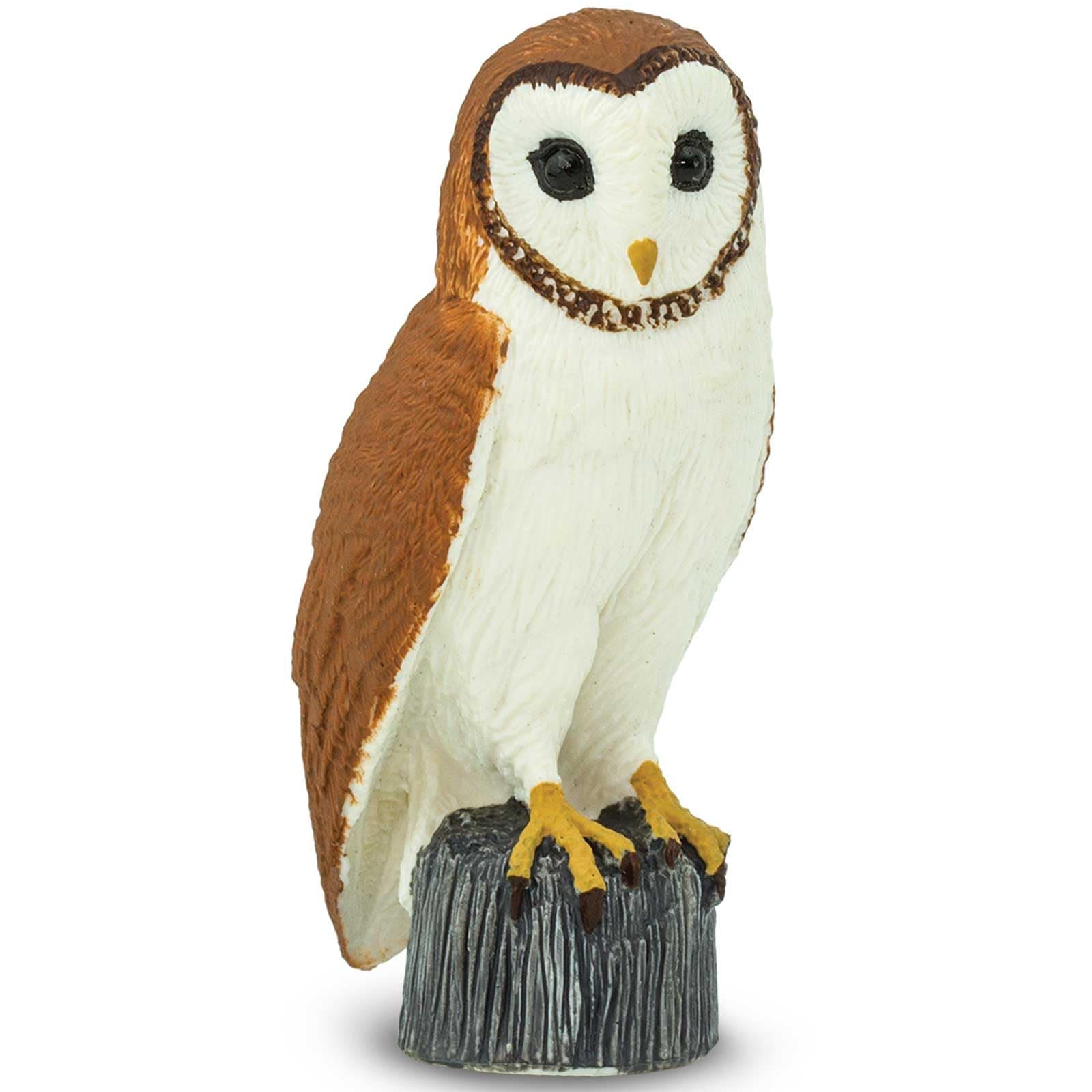 Barn Owl Figurine - Detailed 2.75" Plastic Model Figure - Fun Educational Play Toy for Boys, Girls & Kids Ages 3+