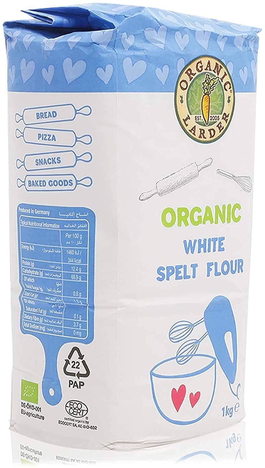 Organic Larder All Purpose White Spelt Flour, 1 kg