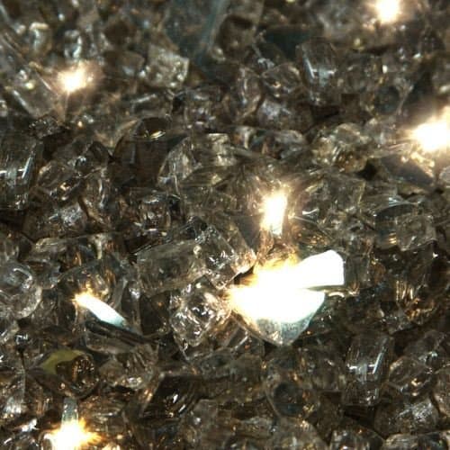 10 lbs. Broken Style 1/4" Bronze Reflective Fire Glass
