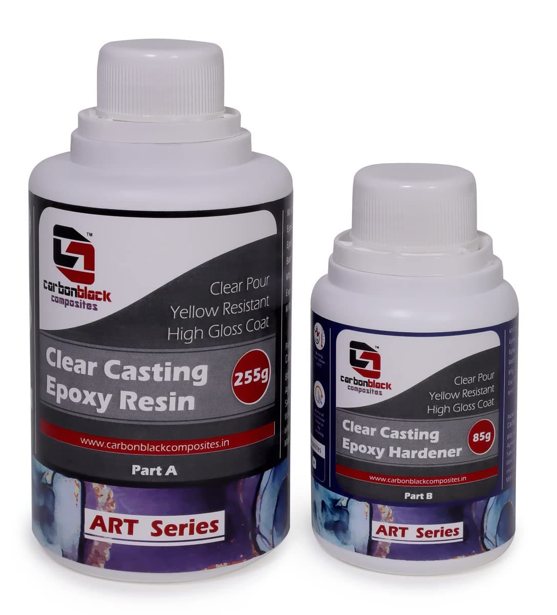 carbonblack composites epoxy Clear Casting Resin kit 255g + 85g (Set of 1)