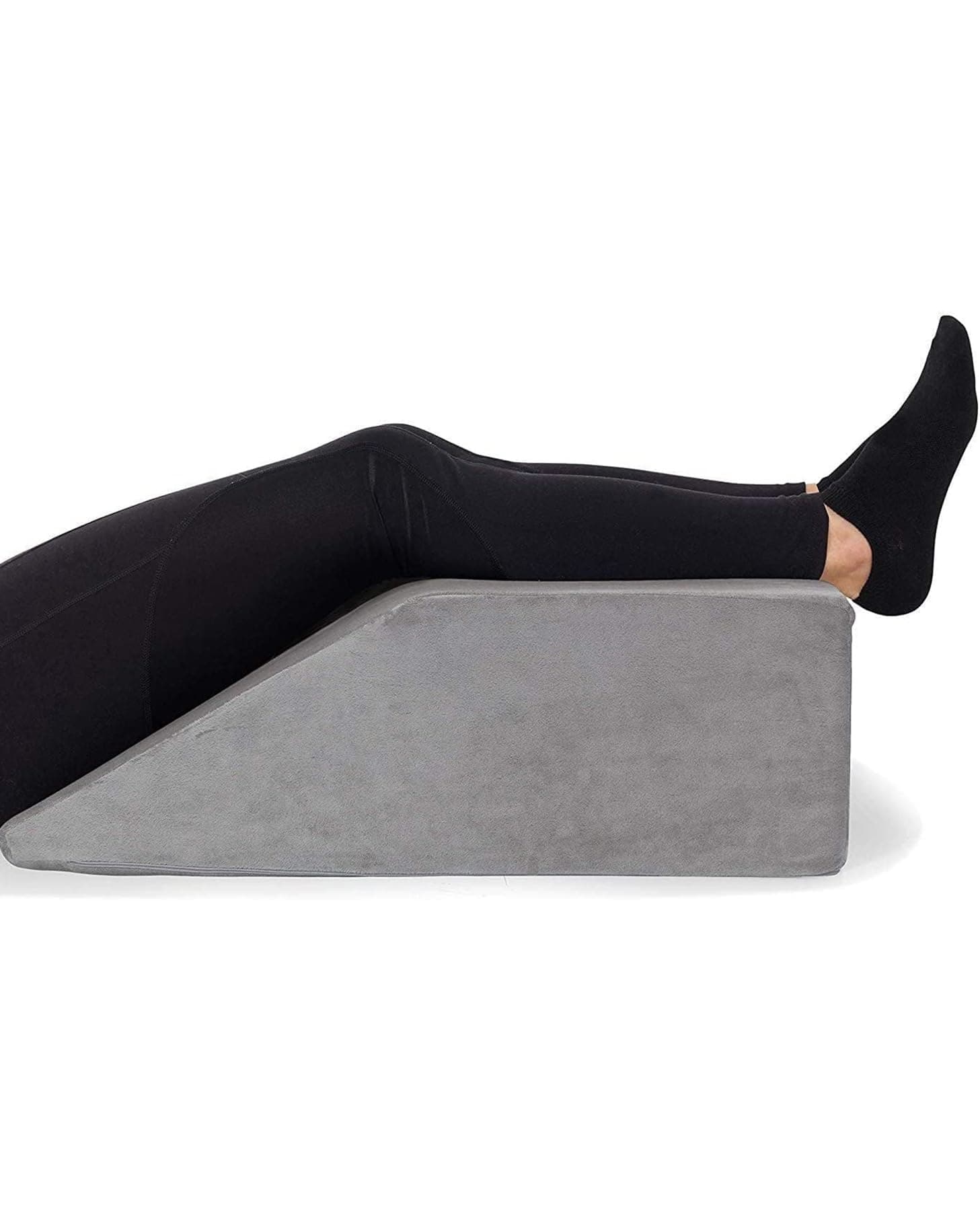 Leg Elevation Pillow - Full Memory Foam Top, High-Density Leg Rest Elevating Foam Wedge - Relieves and Recovers Foot and Ankle Injury, Leg Pain, Hip, Knee Pain, Improves Blood Circulation