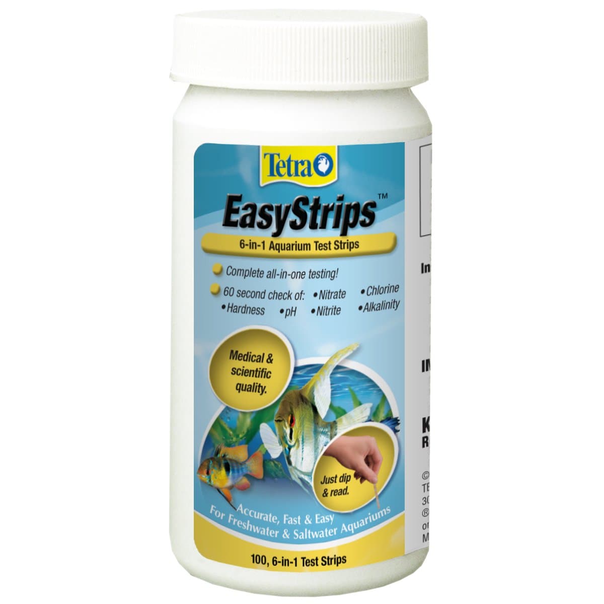 Tetra EasyStrips 6-In-1 aquarium Test Strips, Water Testing, Model:19543