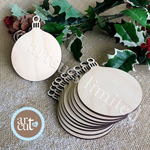 Christmas Wooden Round Baubles