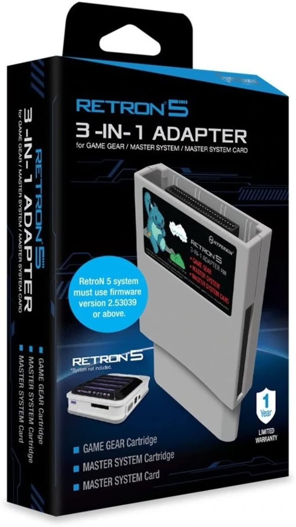 RetroN 5 3-in-1 Adapter for Game Gear, Master System, and Master System Card