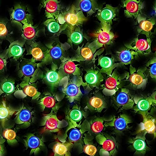 100 Multi Colour LED Solar Fairy Lights - Waterproof Solar String Lights with Built-in Night Sensor for Christmas, Outdoor, Garden, Fence, Path by SPV Lights (Free 2 Year Warranty Included)