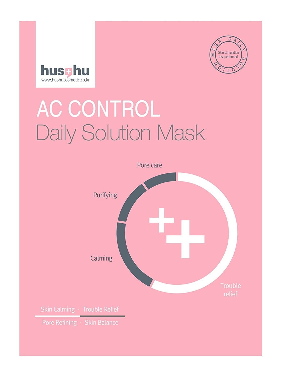 Hushu AC Control Daily Solution Facial Mask, 5 sheets