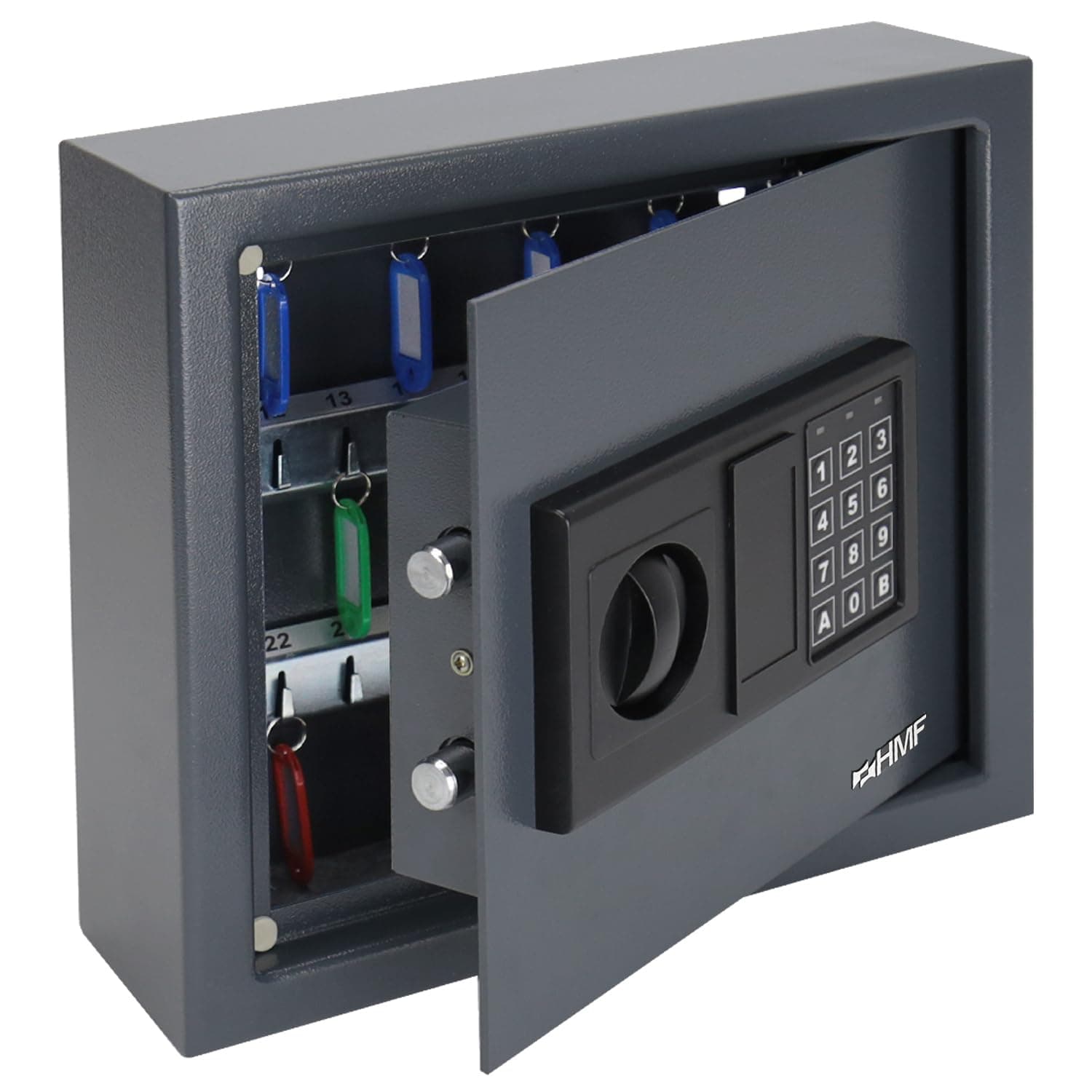 HMF 2030-11 Key Safe with Electronic Lock | 30 Hooks | 30 x 28 x 10 cm | Anthracite