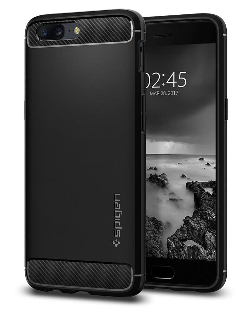 Spigen Rugged Armor Designed for OnePlus 5 Case (2017) - Black
