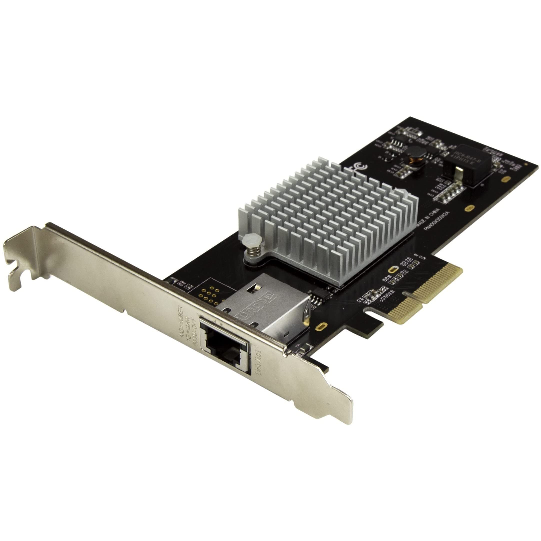 StarTech.com 1 Port 10G PCIe Network Card - 10GBase-T/NBASE-T - RJ45 Port - Intel X550 Chipset - Ethernet Card - Network Adapter - Intel NIC Card (ST10000SPEXI) Red