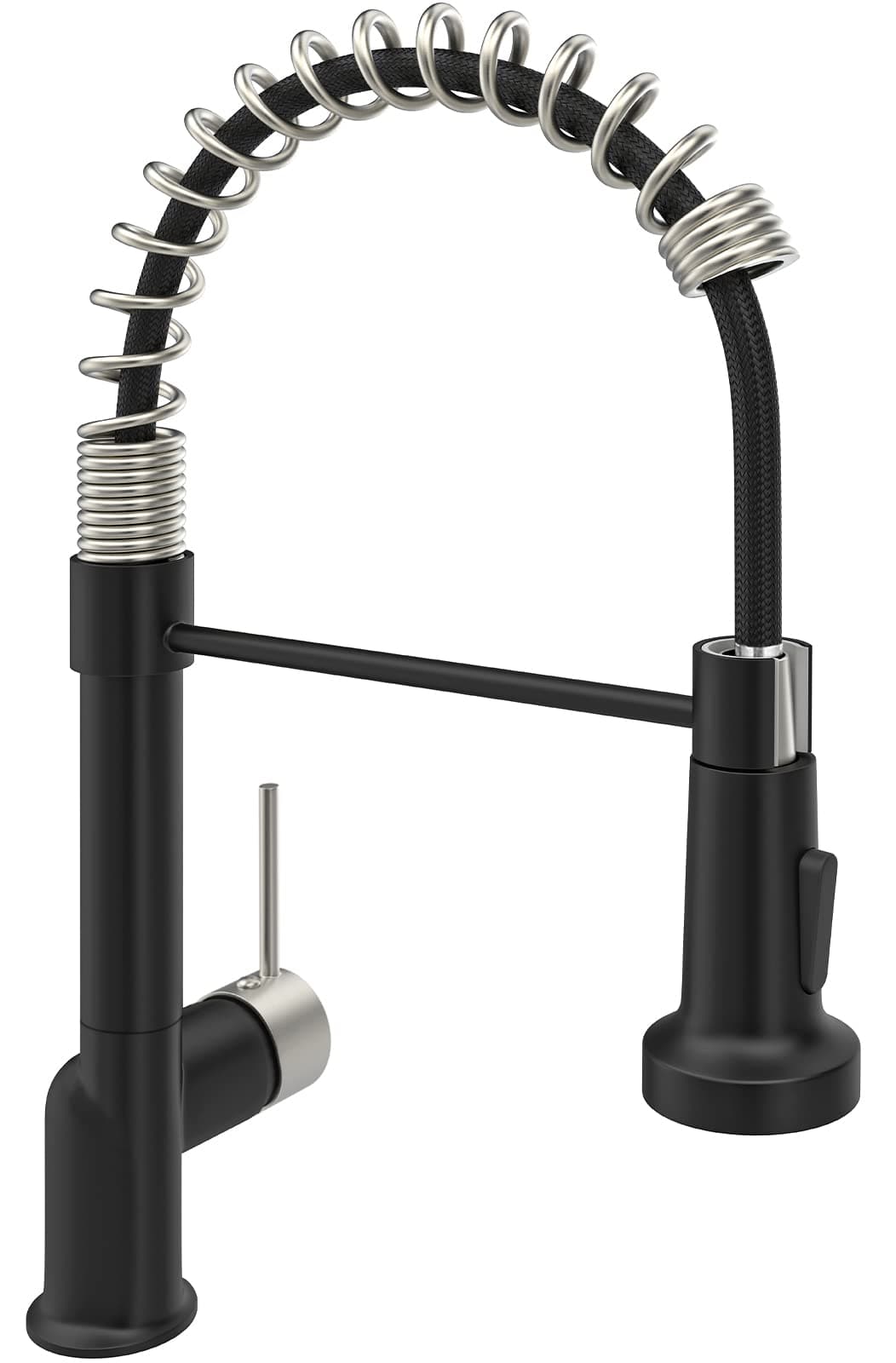 gimili brushed nickel + black kitchen faucet