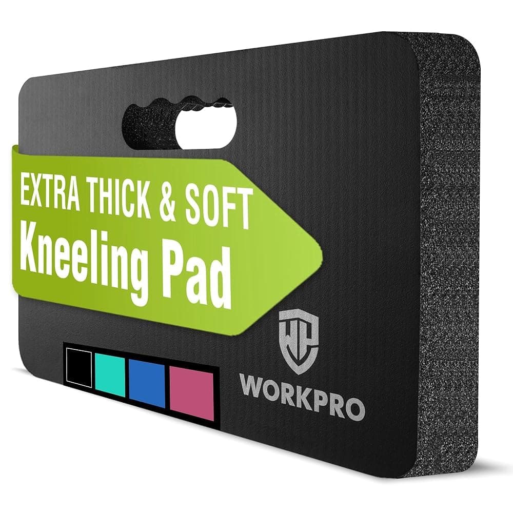 WORKPRO Extra Thick Kneeling Pad, Soft NBR Foam Cushioning for Knee, Large Foam Kneeler Mat for Gardening, Bathing Baby, Exercise, Workout Supplies, 17.5 x 11 x 1.5 in, Black