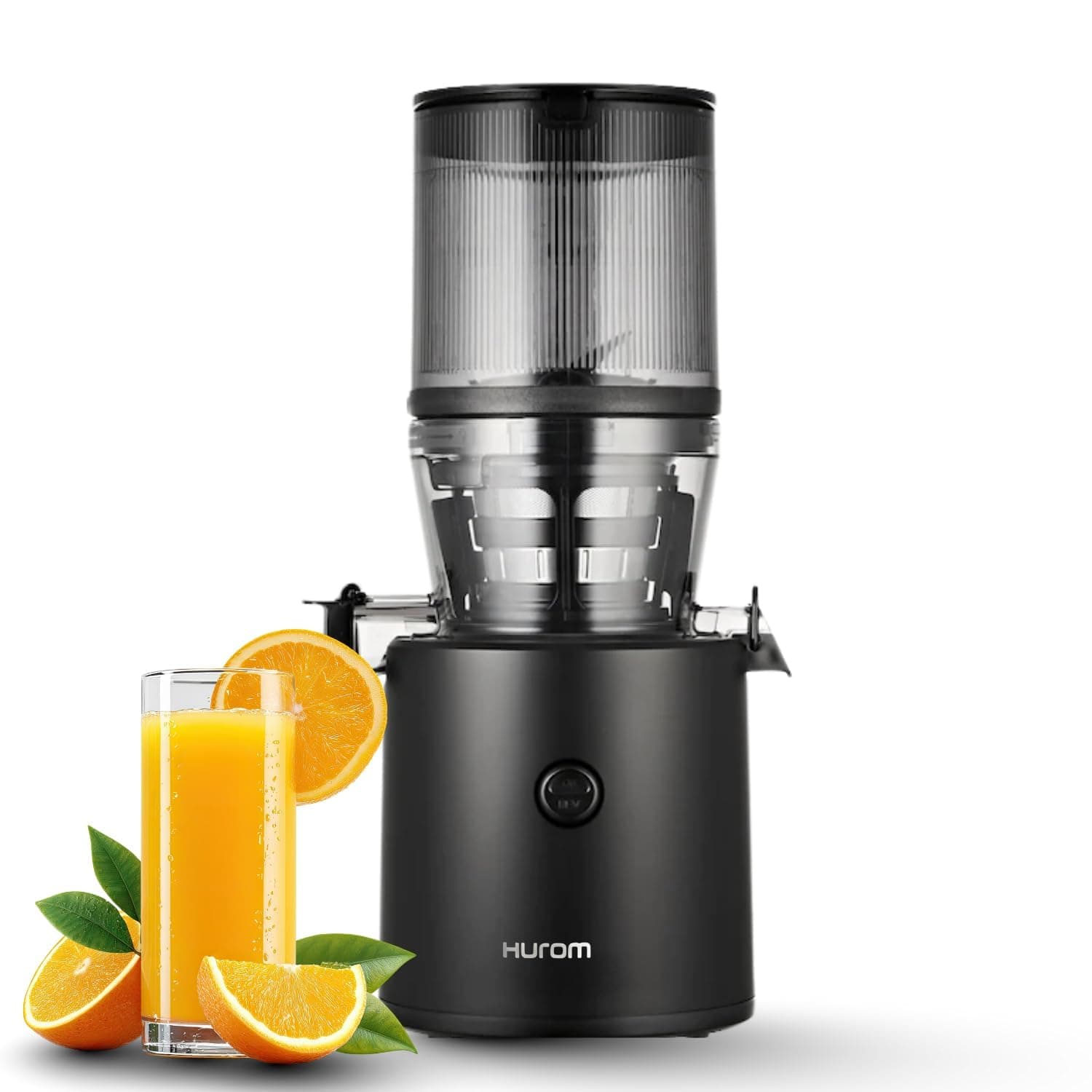 Hurom H320 Cold Press Juicer Machine, Easy to Clean Masticating Slow Juicer, Coarse Strainers, Self-Feeding, Hands Free, Family Size, Quiet Motor, Easy Assembly (Black)