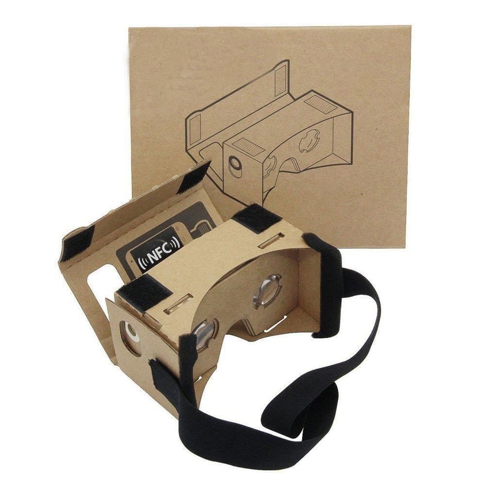YENVINE Google Cardboard Immersive 3D VR Virtual Reality Cardboard Box VR Headset with Lengthened Head Strap Nose Pad VR Cardboard Glasses for most Smart phone (v1.0)