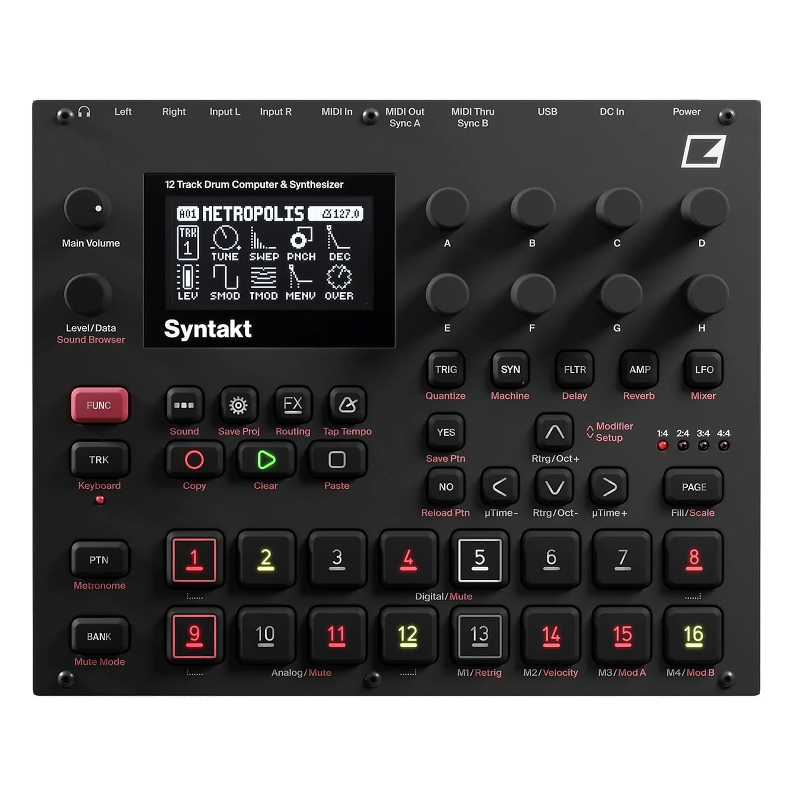 Elektron 12 Track Syntakt Computer and Drum Synthesizer