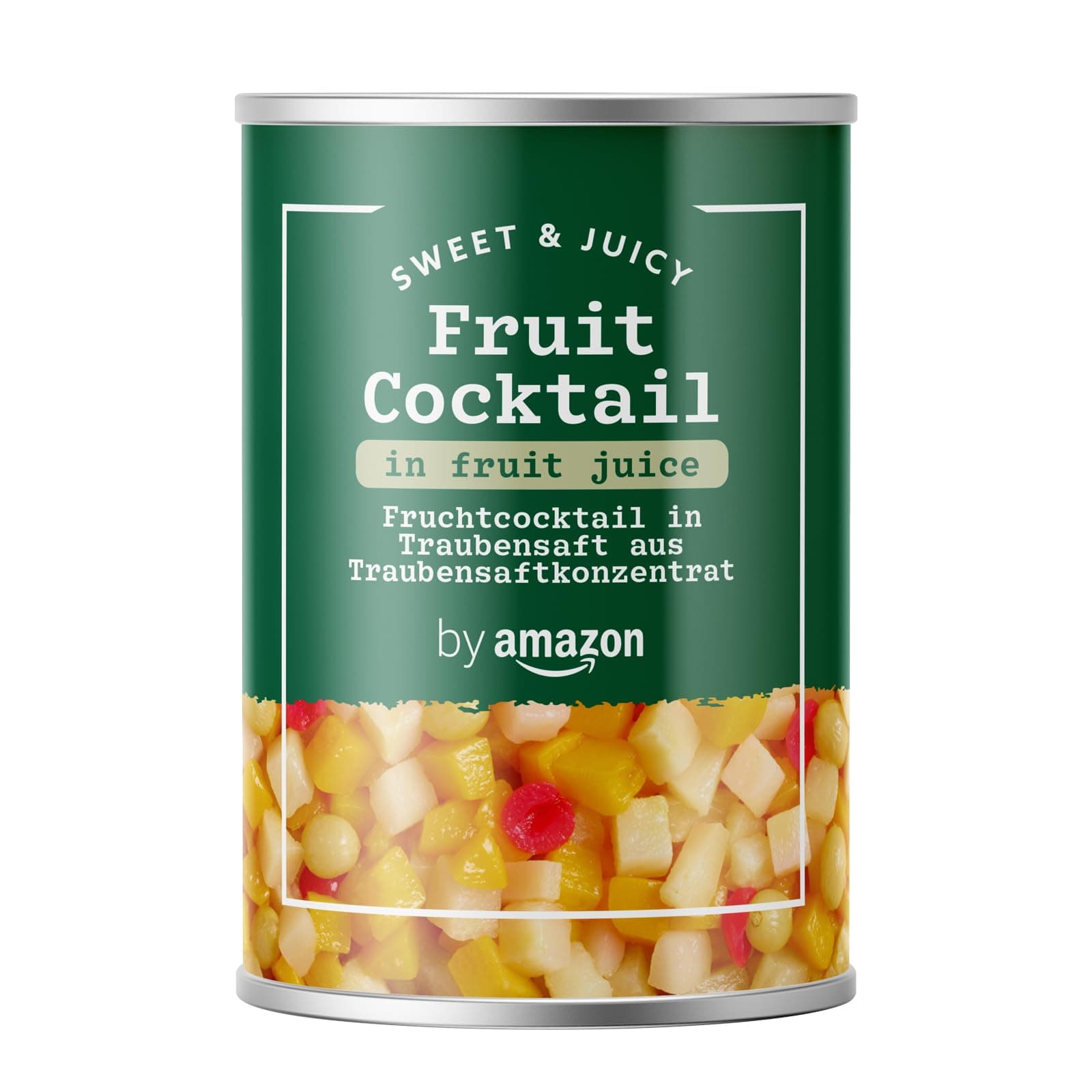 by Amazon Fruit Mix In Juice, 411g, Mixed Fruit Cocktail