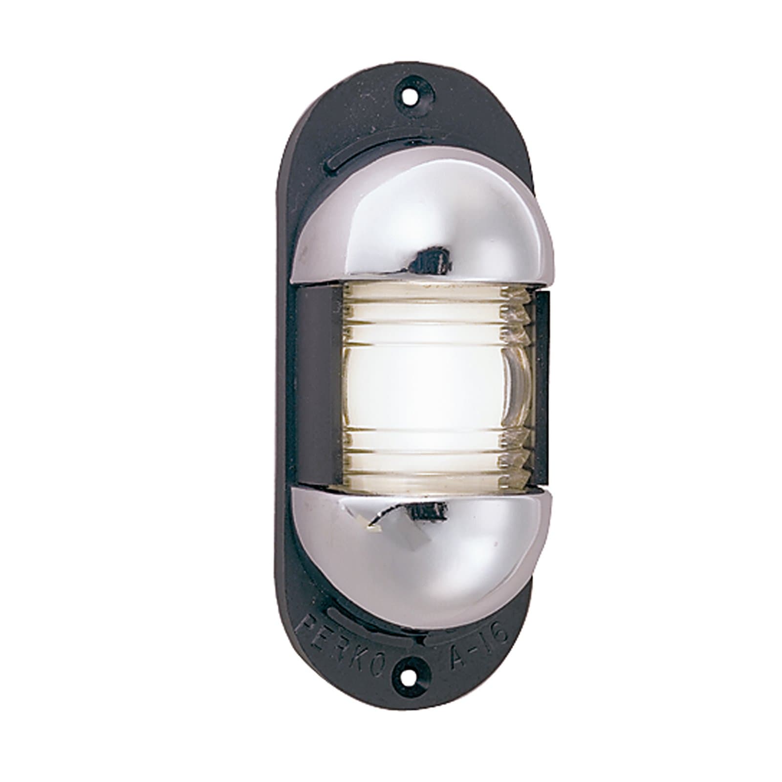 Perko1332DP0CHR Vertical-Mount Stern Light with Black Polymer Base - 3-3/4" Length x 1-1/2" Width x 1-3/8" Projection