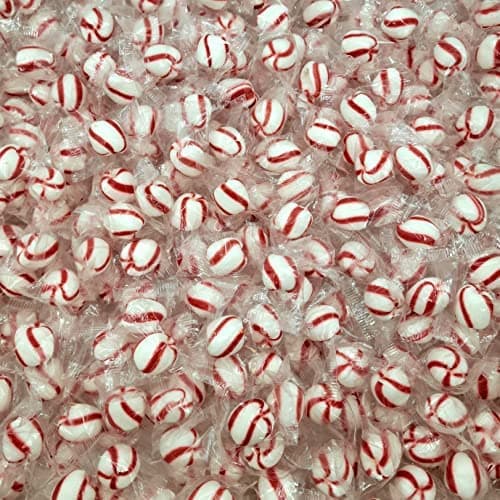 Sweetsome Bob's Sweet Stripes Soft Peppermint Candy – Melt Away Mints – Individually Wrapped – Bulk Pack (Peppermint, 2 Pound)