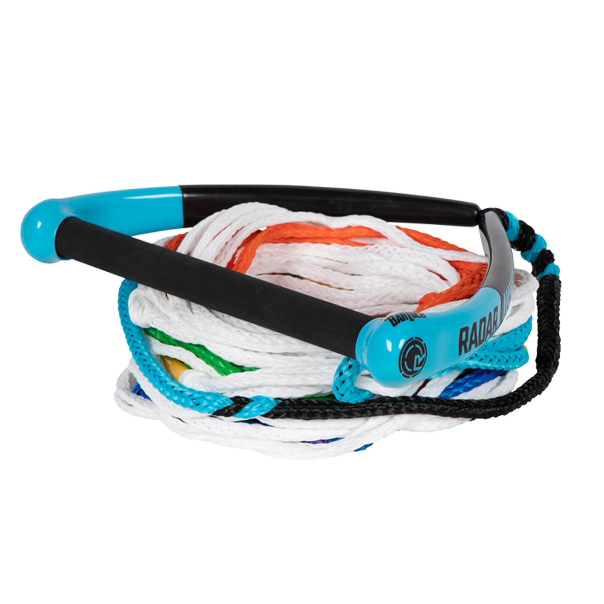 Control Water Ski Rope and Handle Package - 13 Inch Handle, Non-Rotating Grip, Pre-Stretched Low-Drag Rope, Full Length End Caps, High Control Handle for Wakesurfing