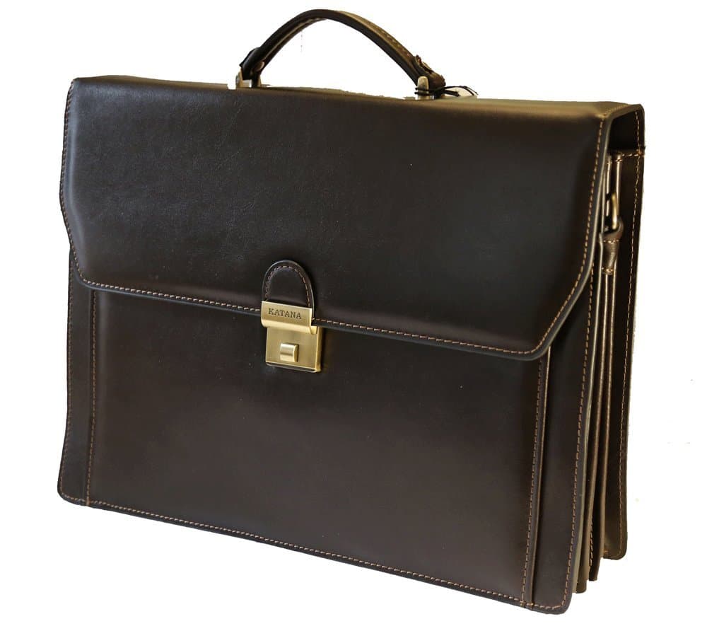 Katana- Binder 3 Bellows Leather vachette-Marron Dark