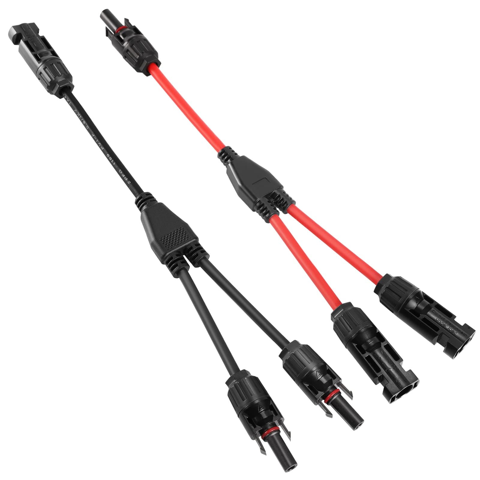 Solar Y-Splitter Branch Parallel Connector Adapter MMF and FFM 1 Pair Photovoltaic Connectors Panel Extension Cables Distributor Socket 4 mm²