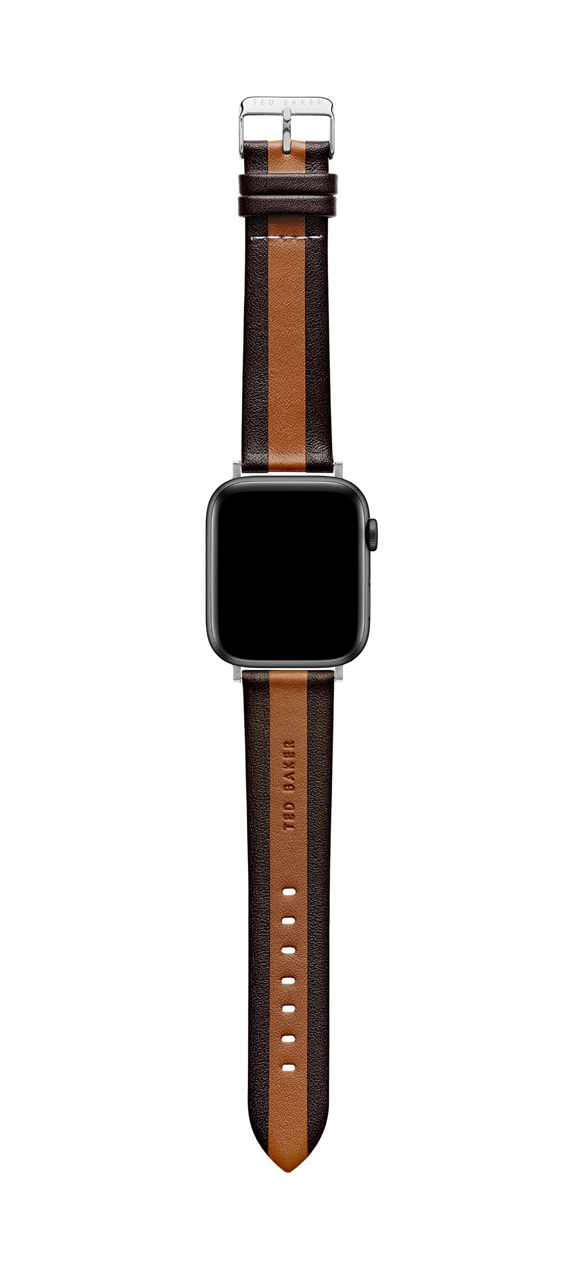 Ted BakerDouble Leather Brown & Tan Strap for Apple Watch® (Model: BKS42S217B0)