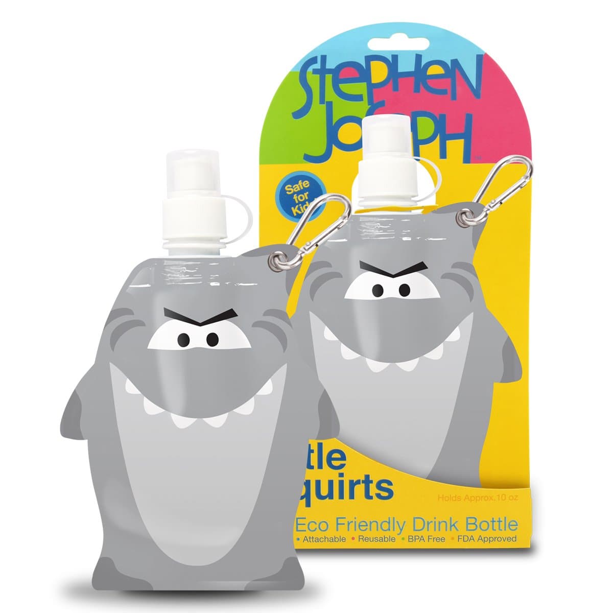 Stephen Joseph Little Squirts Water Bottle, Shark