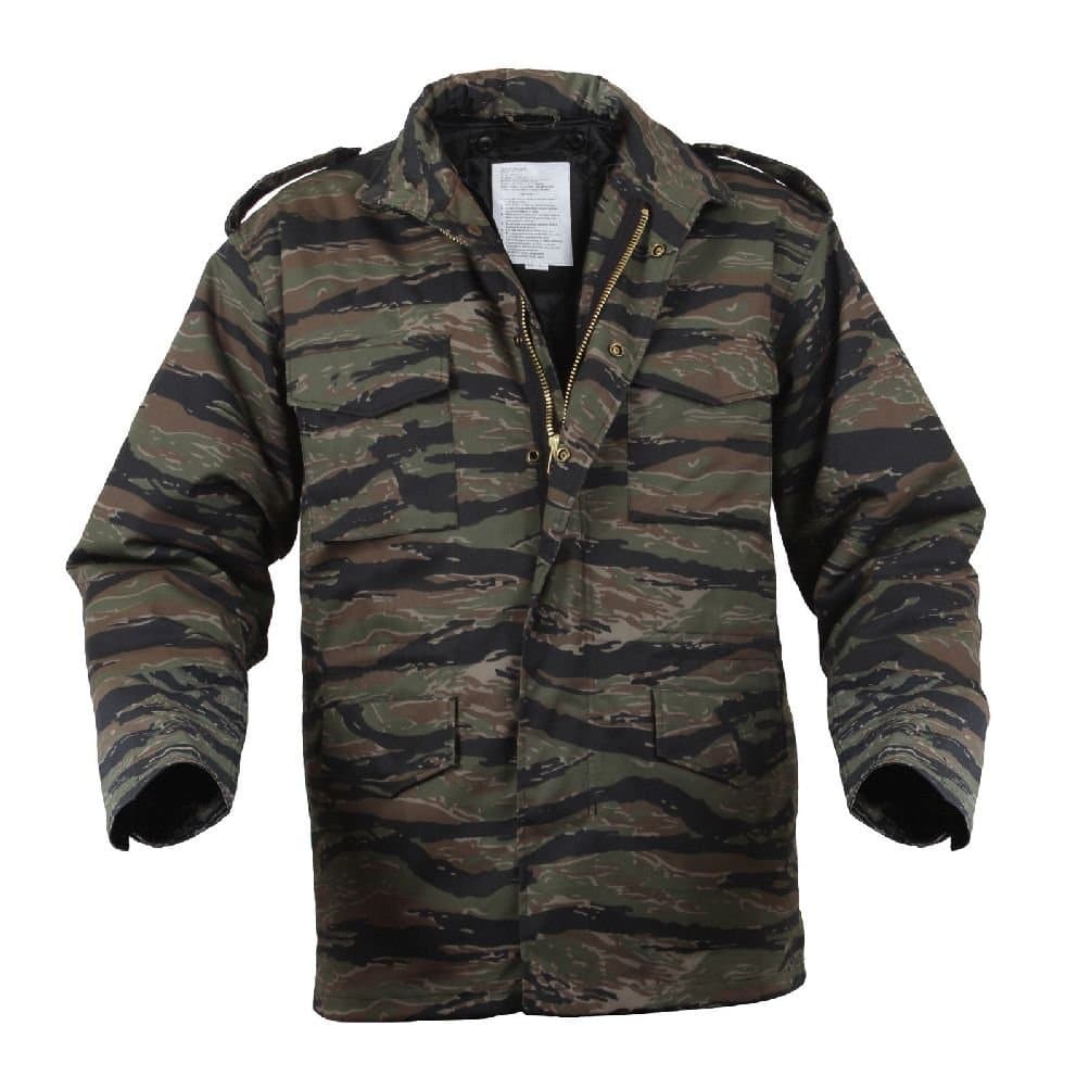 Special Ops Tactical Hunting Tiger Stripe Camo Softshell M-65 Field Jacket Coat