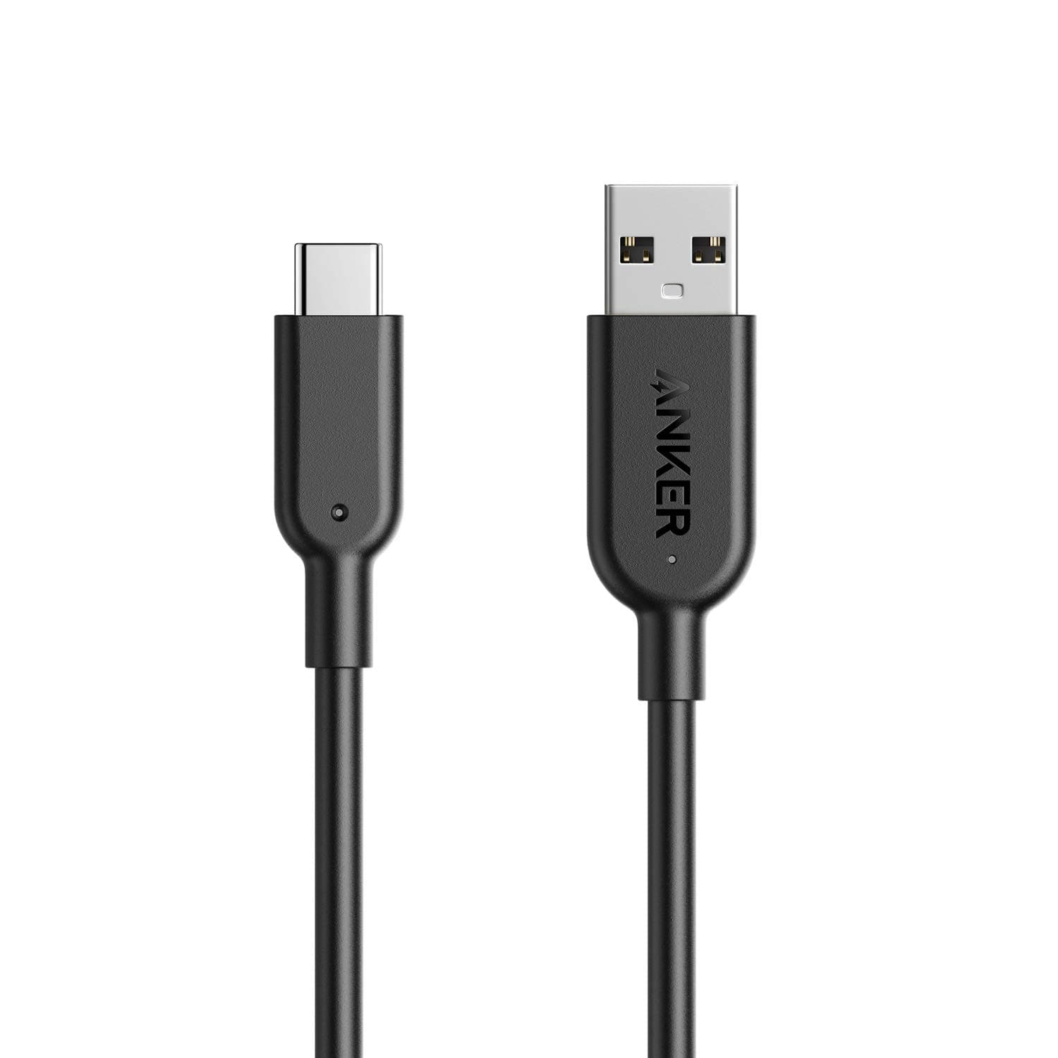 PowerLine II USB-C & USB-A 3.1 (Gen2) Cable (0.9m Black) [USB-IF Certified/Ultra Durable] Compatible with Galaxy S10 / S10+ / S9 / S9+, iPad Pro (2018) / iPad Air 5 / MacBook/MacBook Air (2018