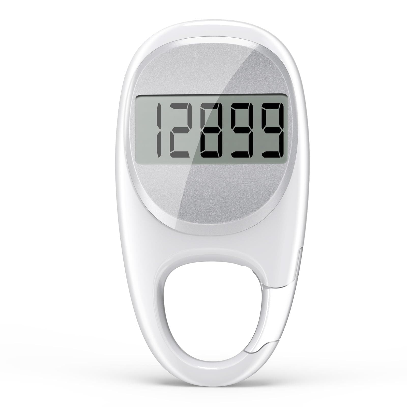 3D Pedometer for Walking, Accurate Step Tracker with Carabiner, Pedometer for Men Women Kids Seniors