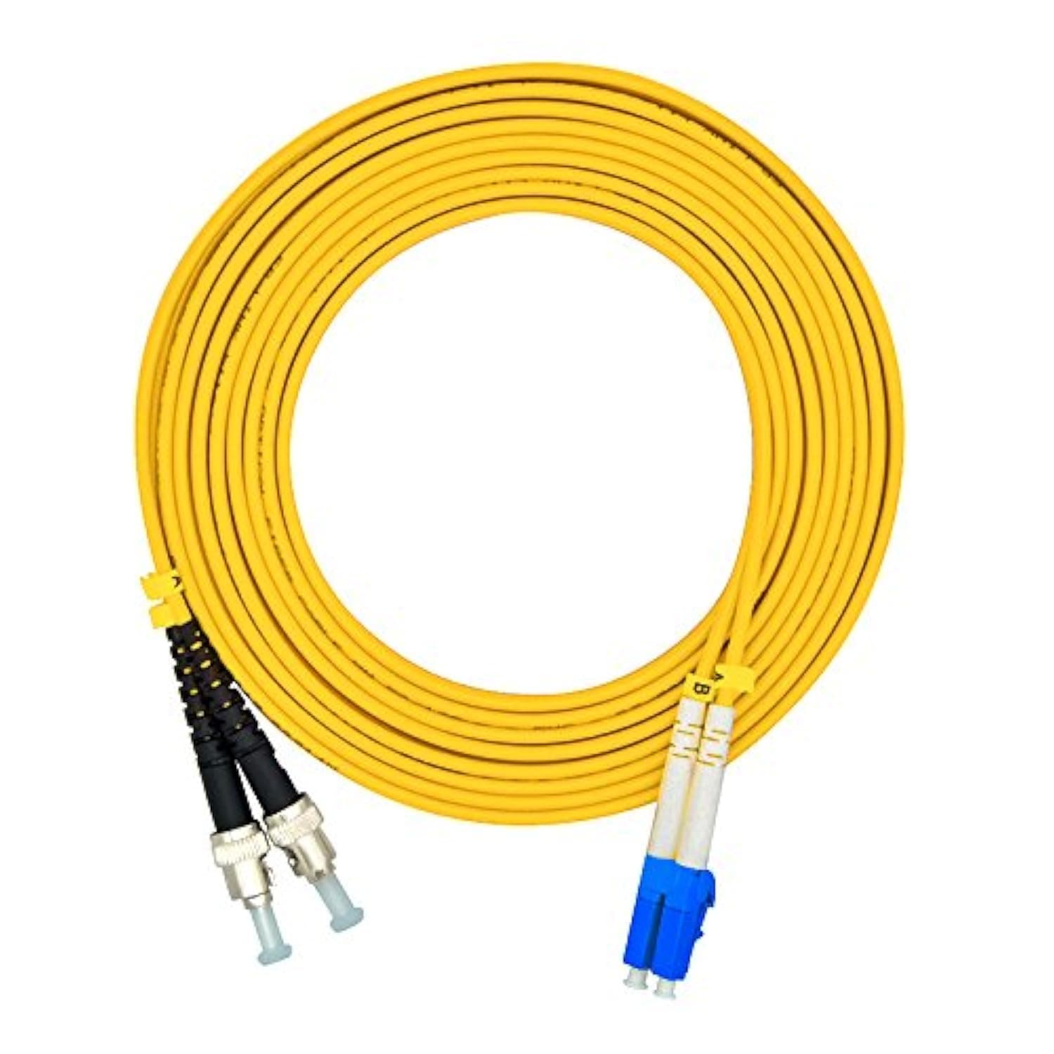 1Meter 3ft LC to ST Duplex 9/125 Single-Mode Fiber Optic Cable Jumper Optical Patch Cord LC-ST