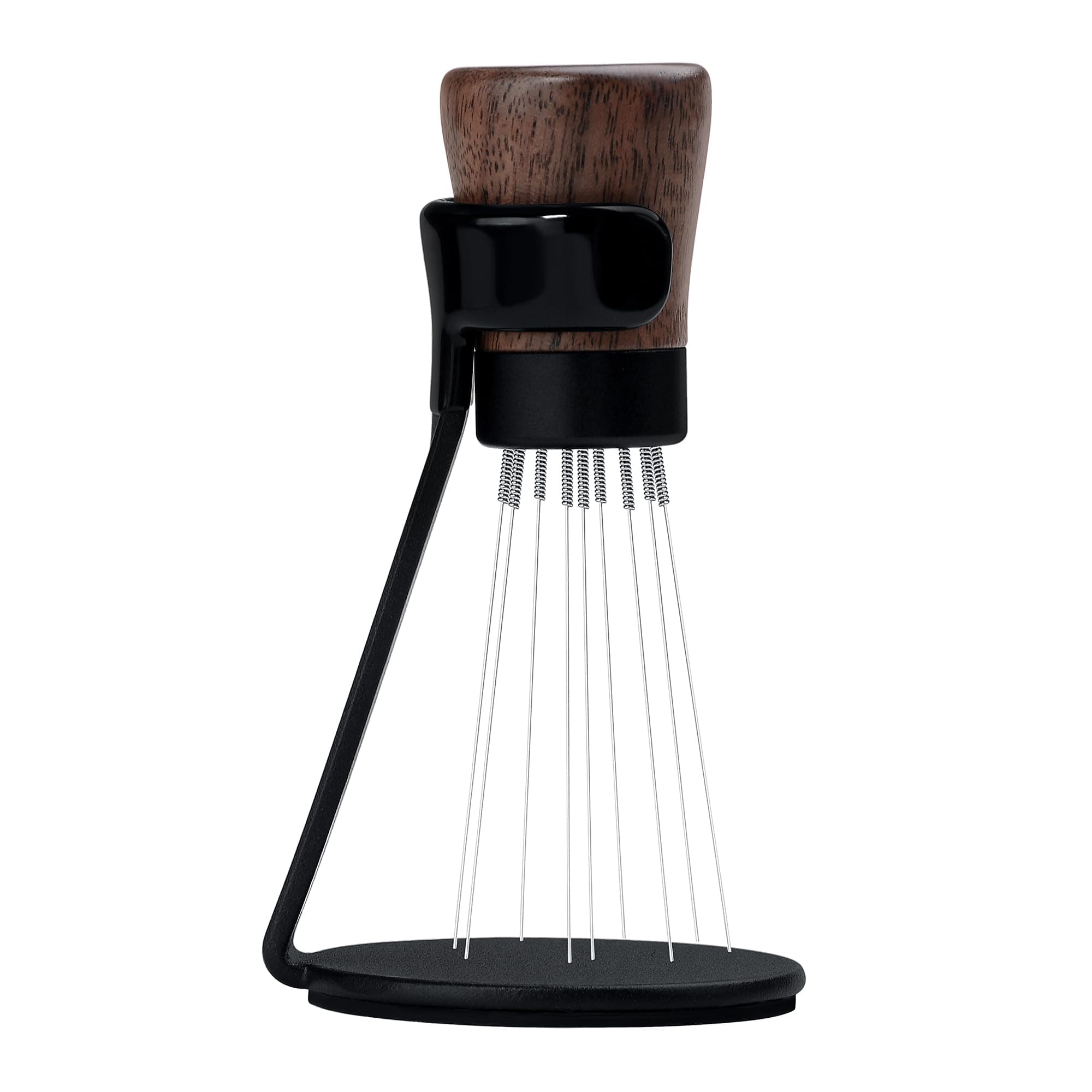 WDT Tool V2.1 with Stand, 9 Prong 0.23mm Espresso Distribution Too, Weiss Distribution Technique, Magnetic Coffee Stirrer with 16 Extra Needles, American Walnut Wood Handle, New Upgraded