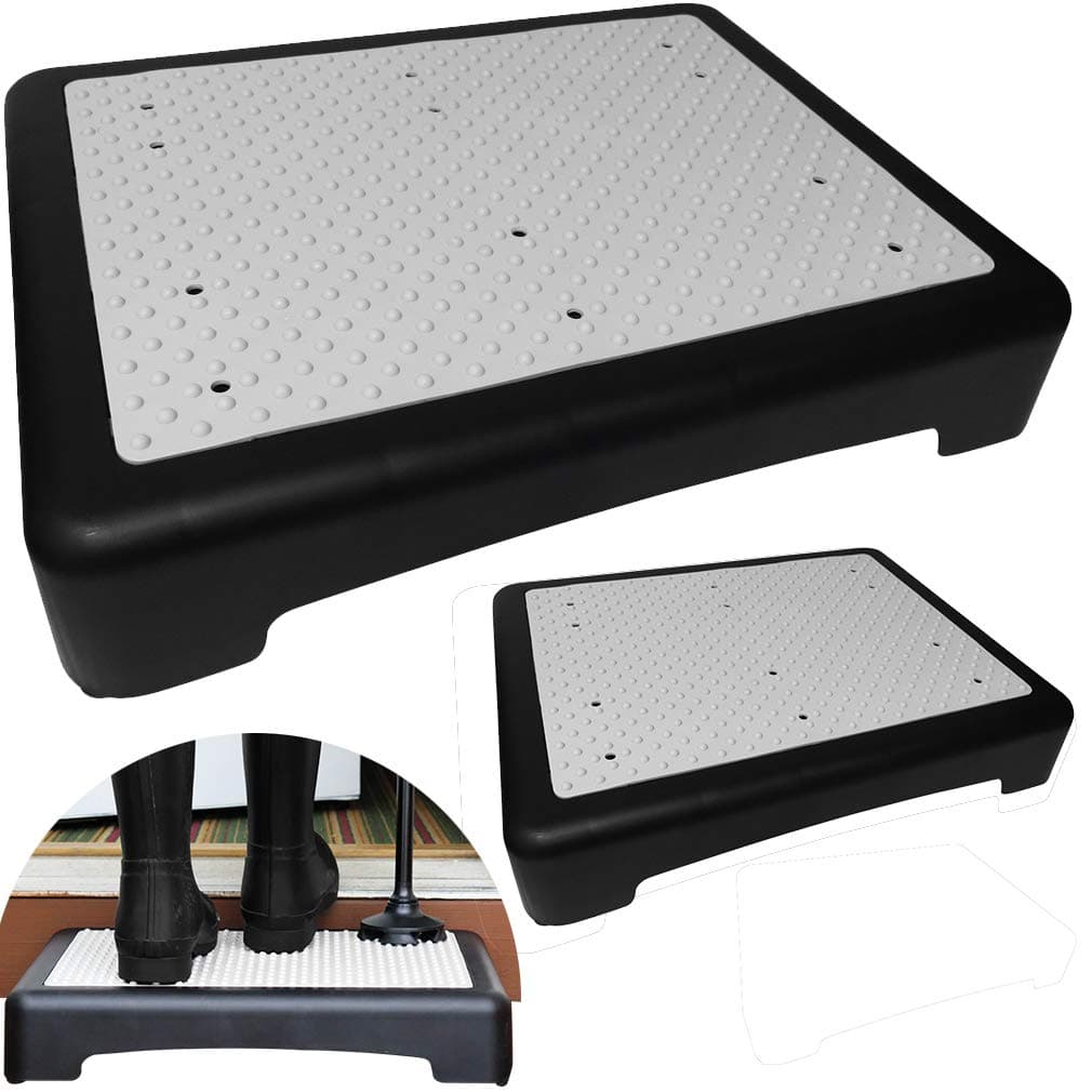 (2 Units) - Evelots Mobility Half Step-Indoor-Outdoor-Lightweight-Nonslip-Large Size-Set/2