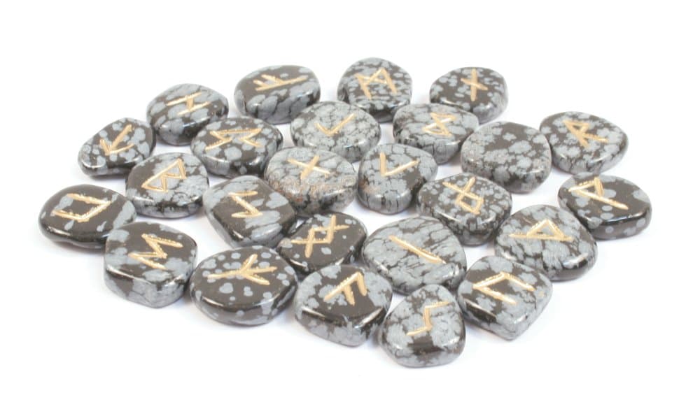 Snowflake Obsidian Rune Stones NO POUCH