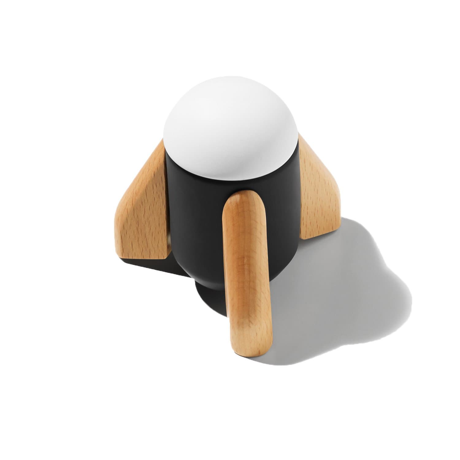 Huzi - Cosmos - Timeless Design Spaceship Building Blocks - Solid Beech Wood - Embedded Magnetic System (Lander)
