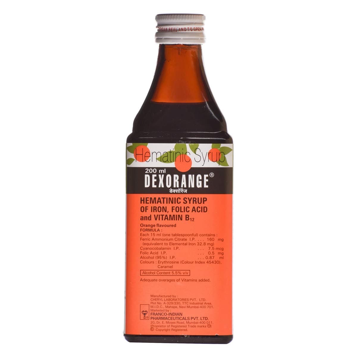Dexorange - Bottle of 200 ml Syrup