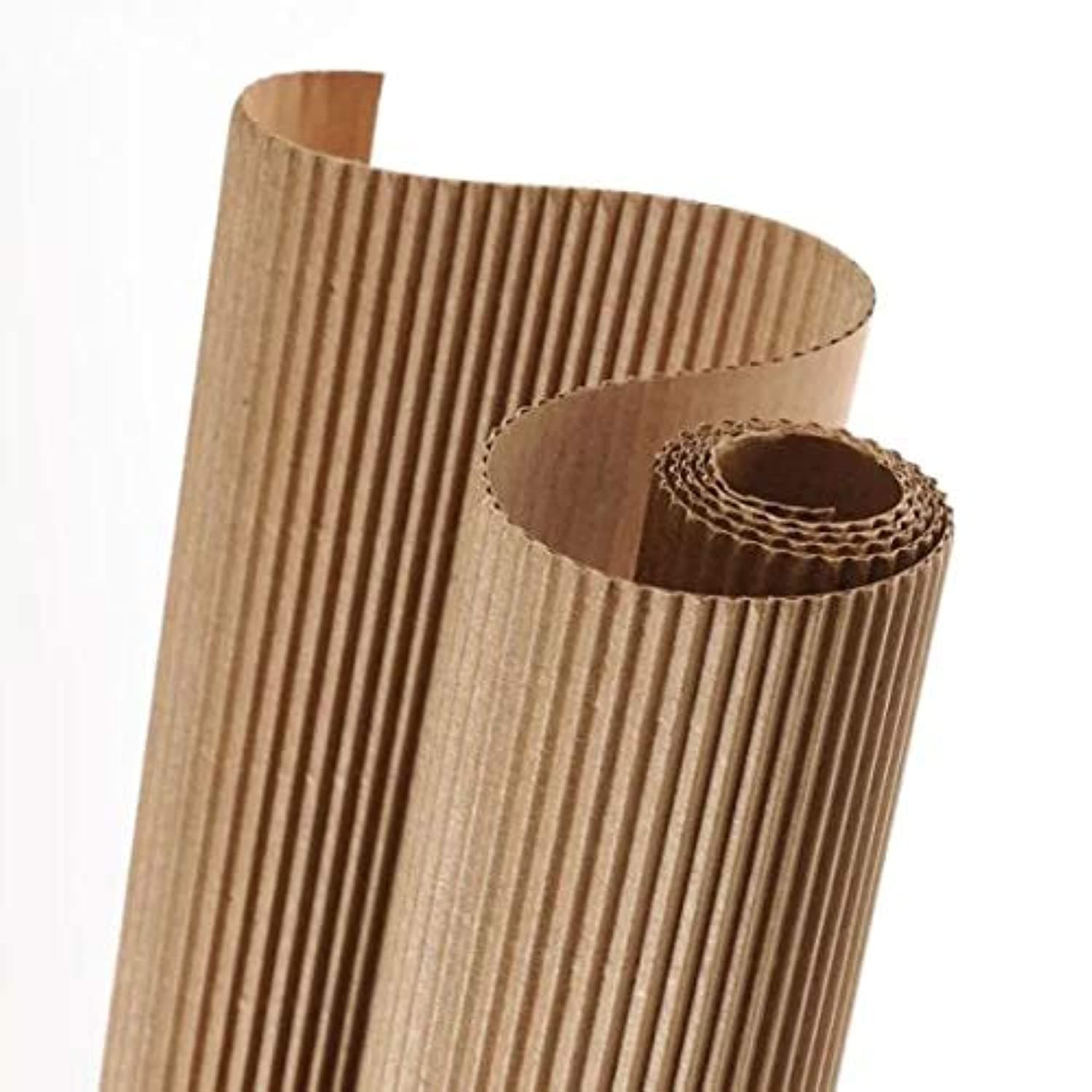 Hollywood store Brown corrugated roll for packaging,1 Roll, 1.3 m (51 inches) width, 10 kilogram (22 lbs), Packing roll, kraft paper roll, cardboard roll, A flute single face, 2 ply packing paper