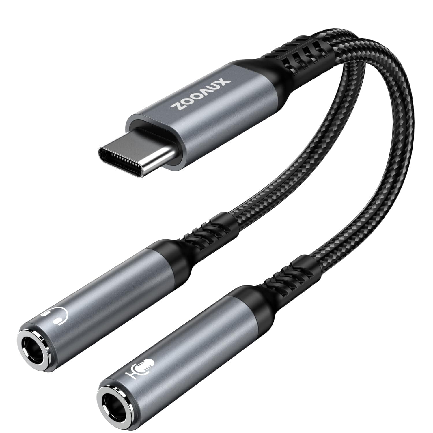 ZOOAUXUSB C Microphone Adapter, Type C to 3.5mm Combo 3.5mm Hi Fi Audio & Mic Jack Splitter Compatible with Galaxy S23 S22 Note 20 Ultra,iPad Pro/Air, MacBook, Pixel 8 7 6 Pro and More