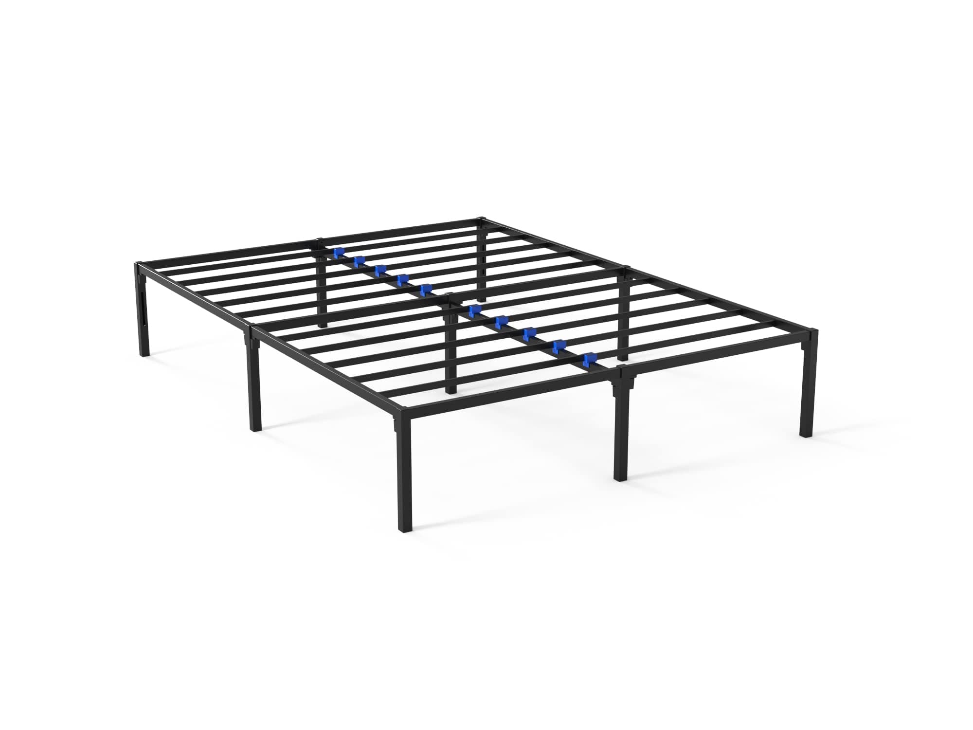UrbanLab QuickLock Metal Platform Queen Bed Frame | Quiet & Sturdy | No Box Spring Needed | 14 inch Mattress Foundation Metal Bed Frame Queen Size | 3500 LB Limit Queen Platform Bed Frame, NBP-MF2-QU