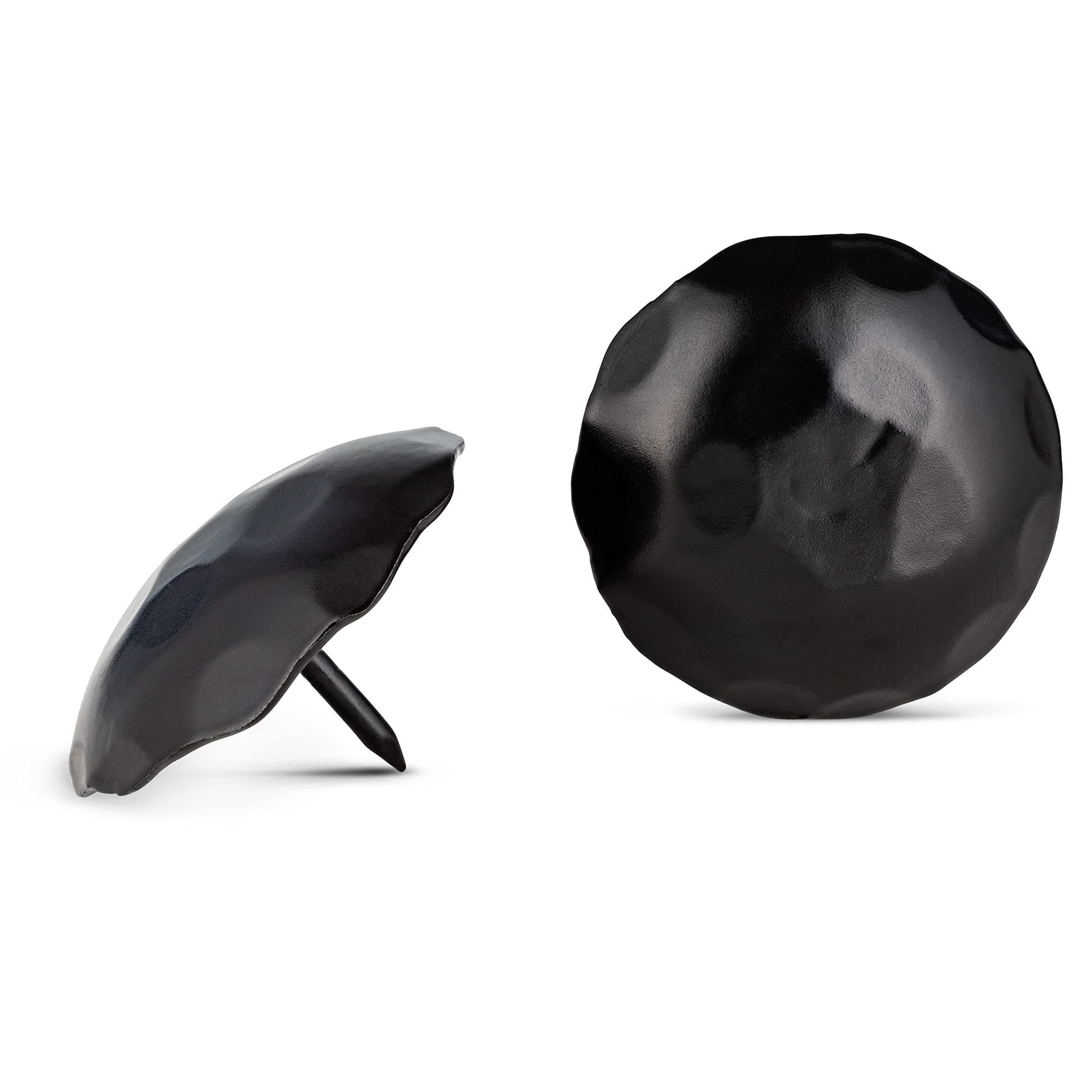 25 Pack 2 Inch Large Round Head Clavos Decorative Nails – Black – Rustic Round Fasteners for Farmhouse Shutter, Faux Wood Beams, Barn Door, Shutters, and Gates – Ornamental Wood Accent