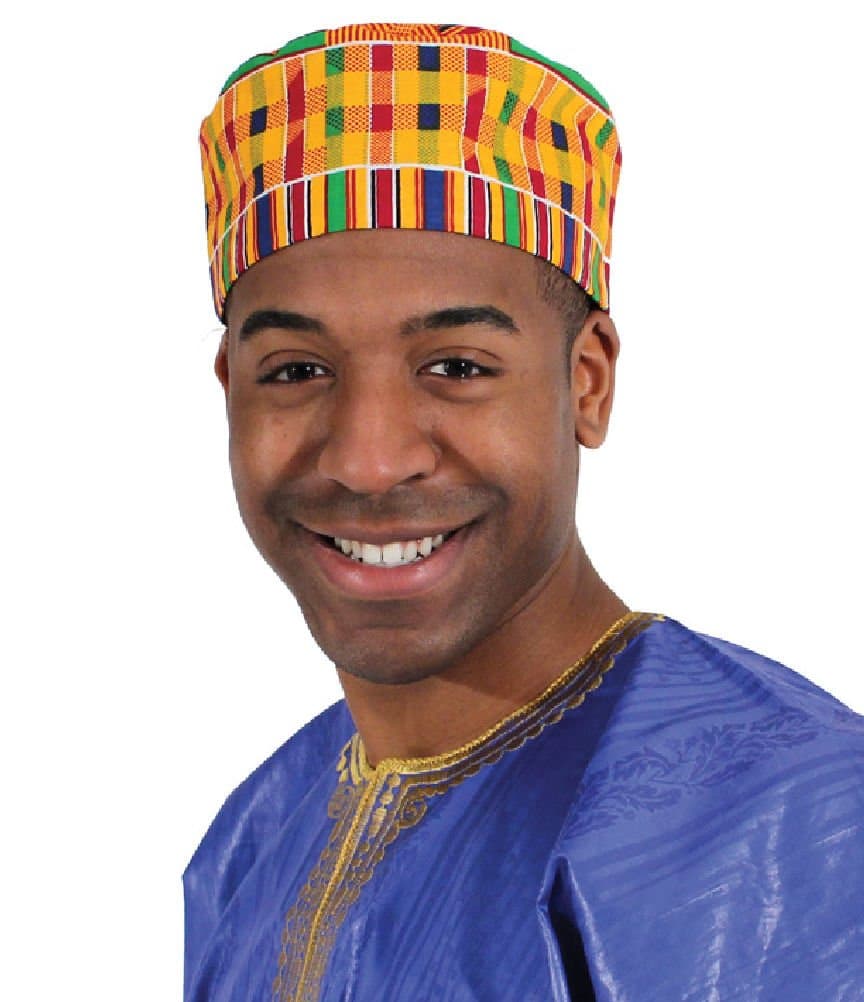 Kente Kufi Kofi Cap Hat Style #1
