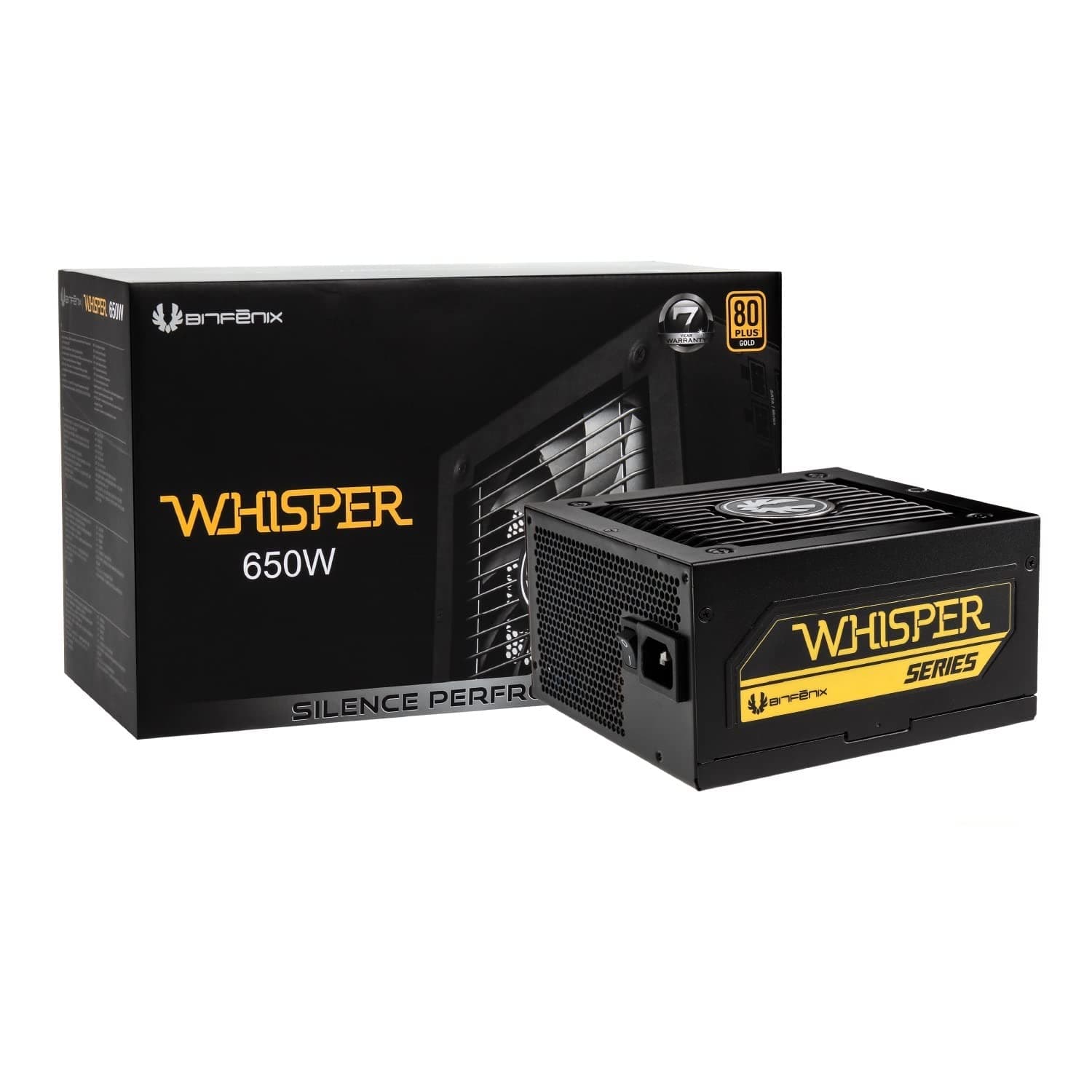 BitFenix Whisper M 80 Plus Gold Full Modular 650W PSU, BP-WG650UMAG-7FM