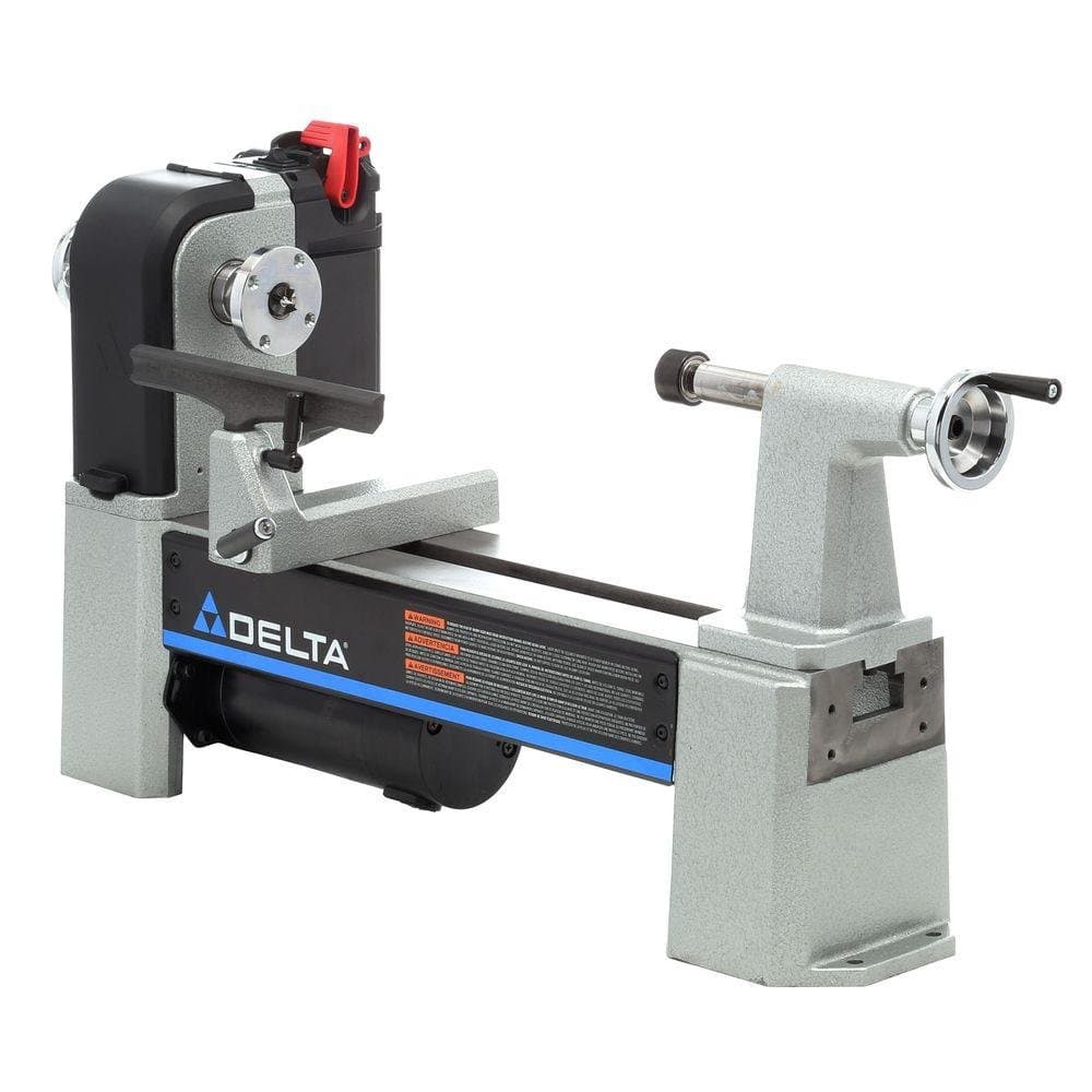 Delta Industrial 46-460 12-1/2-inch Variable-Speed MIDI Lathe, Gray