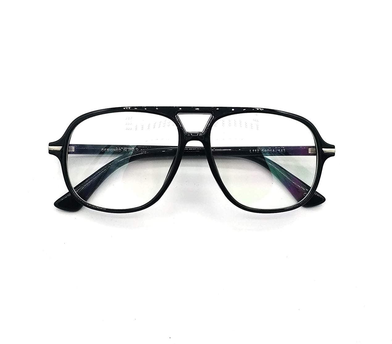 Peter Jones Black Square Medium Aviator Optical Frame (B112)