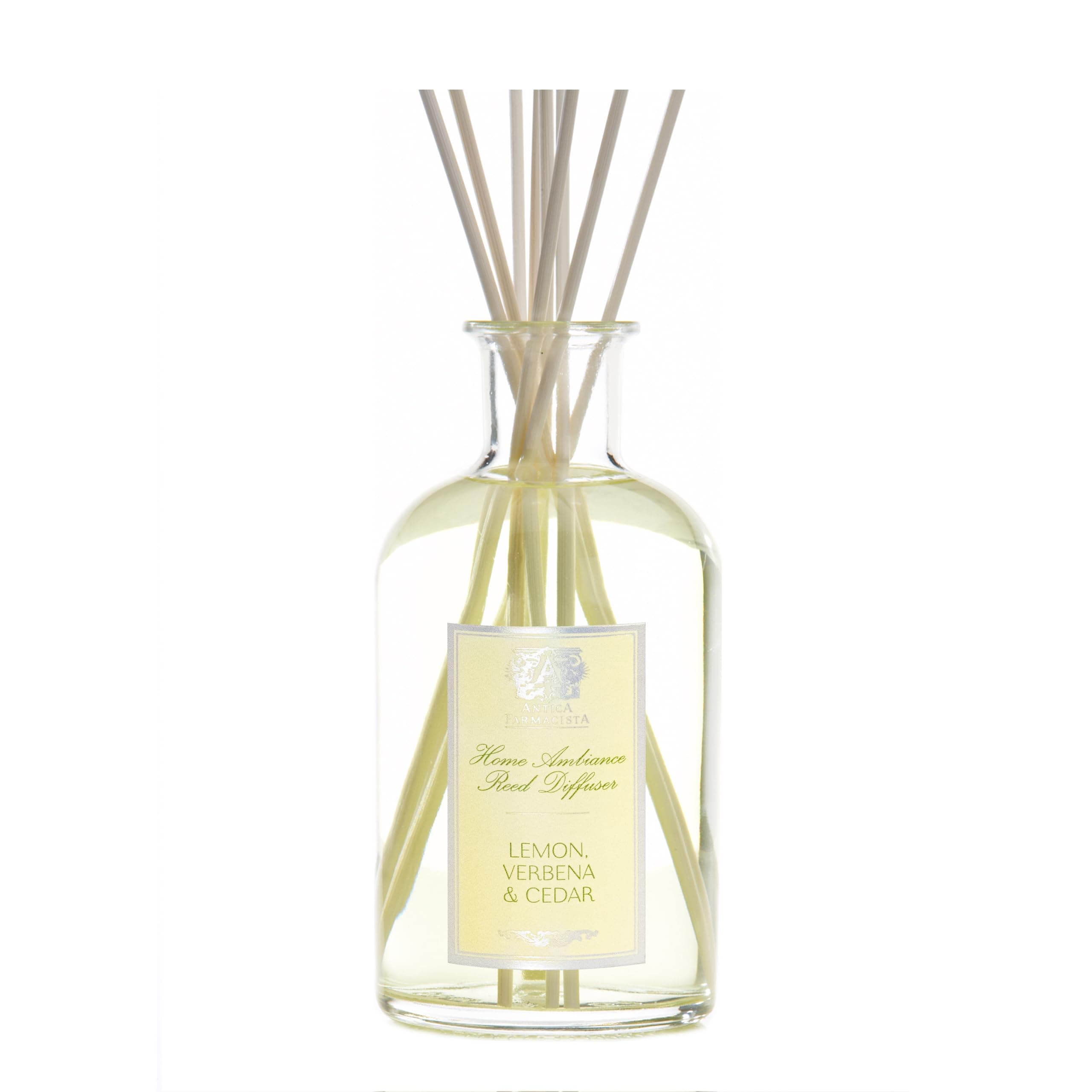 Home Ambiance Diffuser - Long-Lasting Reed Scent Diffuser - Luxury Room Freshener Gift - Lemon, Verbena & Cedar, 16.9 fl oz