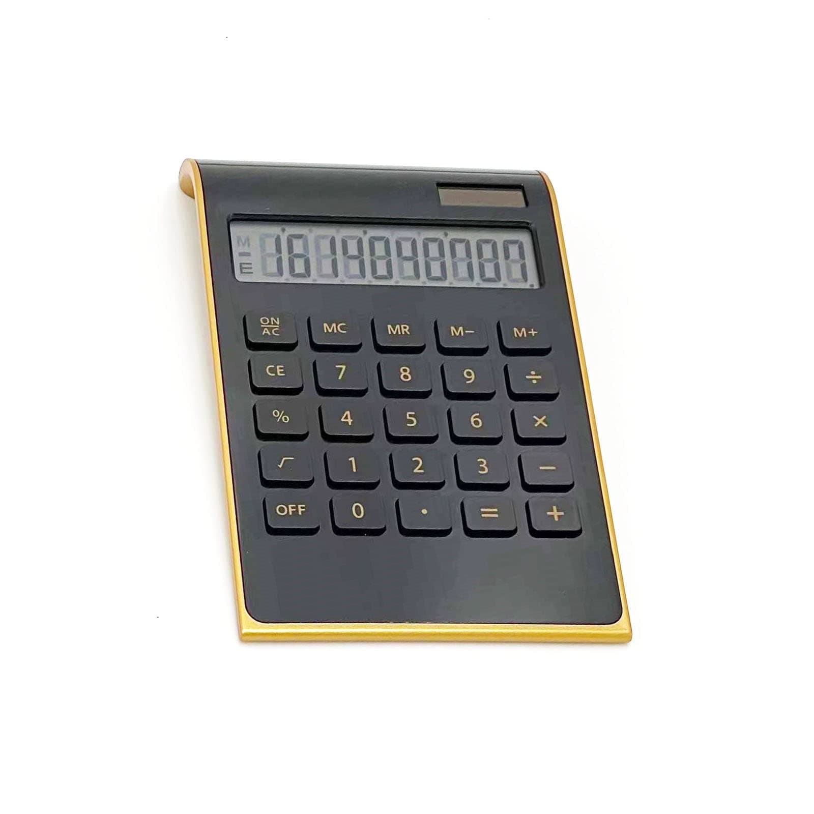 Solar Gold Standard Function Desktop Calculator LCD 10-Digit for Office, Home (Black)